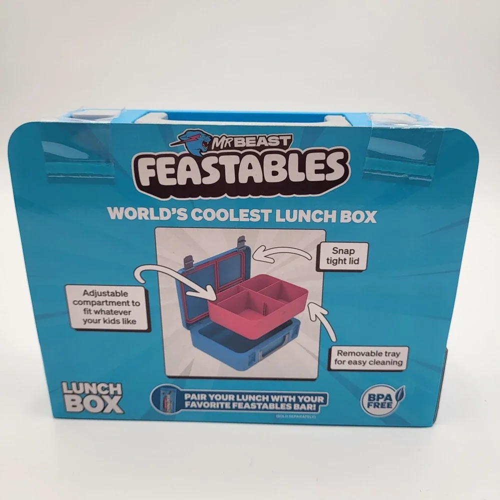 Mr. Beast Feastables World's Coolest Lunch Box Dishwasher/Microwave/Freezer Safe